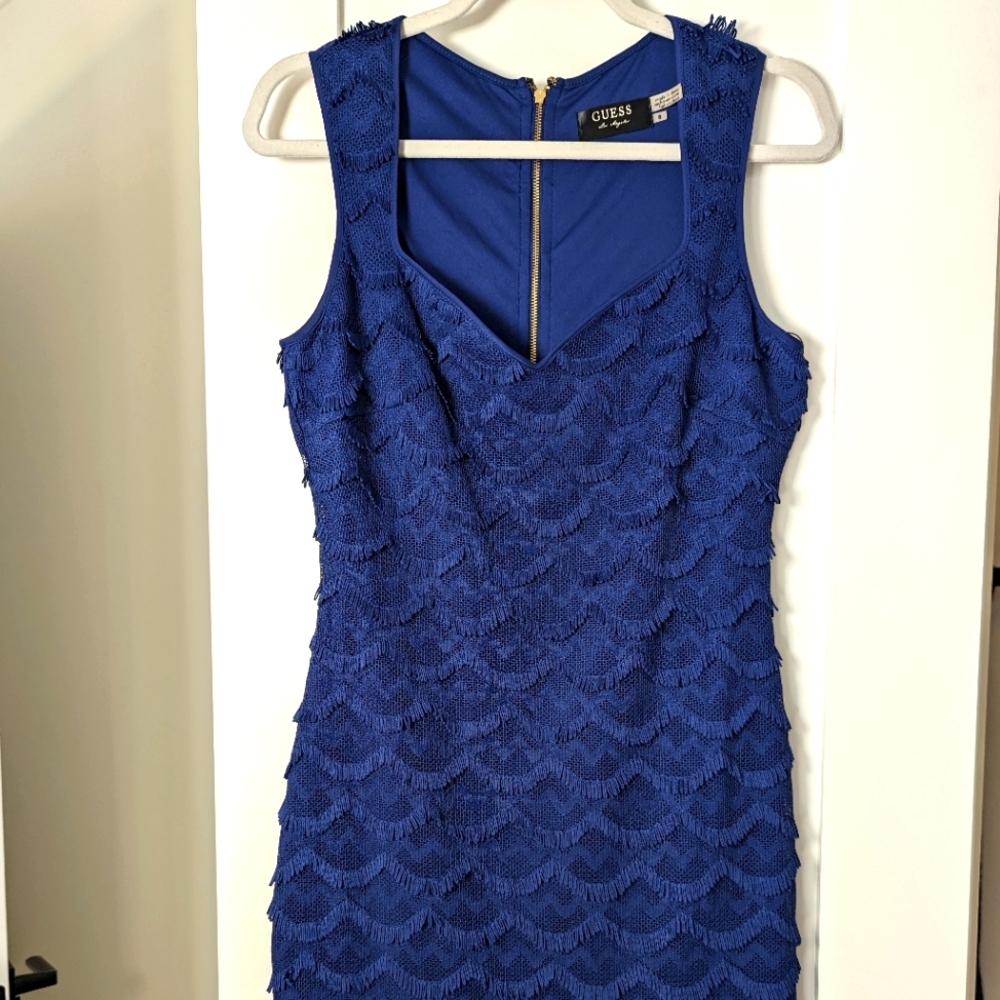 Royal Blue Guess Lace Dress. US Size 8